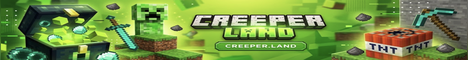 Баннер сервера Minecraft creeper.land