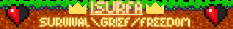 Баннер сервера Minecraft ISURFA