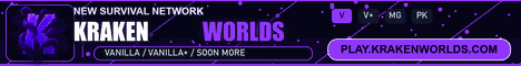 Баннер сервера Minecraft Krakenworlds