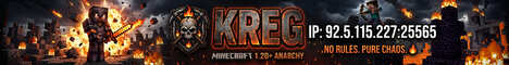 Баннер сервера Minecraft KRIEG