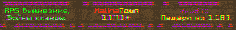 Баннер сервера Minecraft MalinaTown