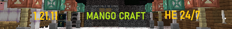 Баннер сервера Minecraft MangoCraft 1.21.11