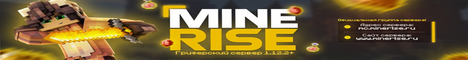 Баннер сервера Minecraft MineRise -