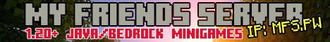 Баннер сервера Minecraft My Friends Server