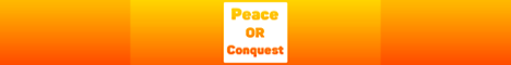 Баннер сервера Minecraft Peace Or Conquest