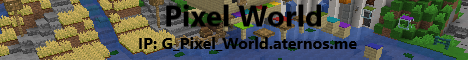 Баннер сервера Minecraft Pixel World