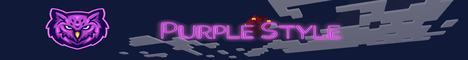 Баннер сервера Minecraft Purple Style