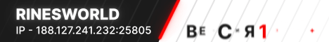 Баннер сервера Minecraft RinesWorld