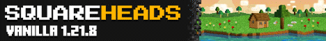 Баннер сервера Minecraft SquareHeads