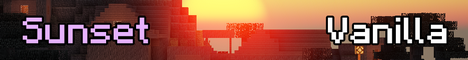 Баннер сервера Minecraft Sunset Vanilla