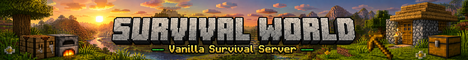 Баннер сервера Minecraft Survival World