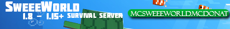 Баннер сервера Minecraft SweeeWorld