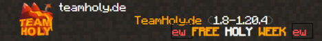 Баннер сервера Minecraft TeamHoly