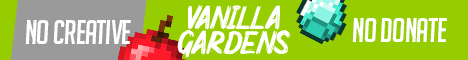 Баннер сервера Minecraft Vanilla Gardens
