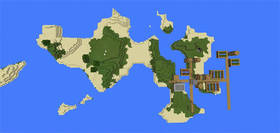 455473902: Деревня на острове & Кузнец | Сид Minecraft PE