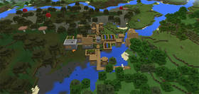 -1583618877: Деревня на болотах | Сид Minecraft PE