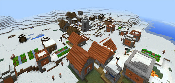 343145341: Деревня саванны в снежном биоме скриншот 3