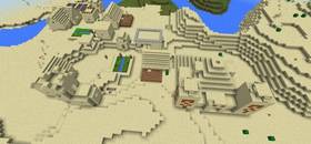 3095014: Пустынная деревня с храмом & Кузница | Сид Minecraft PE