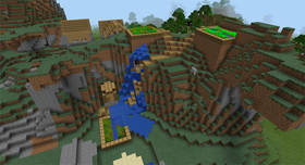 -1285793296: Горная деревня на спавне | Сид Minecraft PE