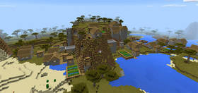 216092155: Тройная деревня & Храмы в пустыне | Сид Minecraft PE