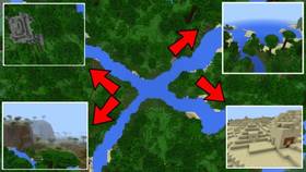 625444273: 4 пересекающиеся реки на спавне | Сид Minecraft PE