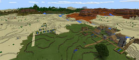 2057574331: Две деревни и два храма | Сид Minecraft PE