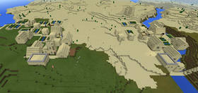 -962186478: Две песчаные деревни на спавне | Сид Minecraft PE