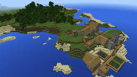 -1942778602: Спавн в прибрежной деревне | Сид Minecraft PE
