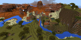 -1455702173: Поверхностный данж и храм в деревне | Сид Minecraft PE