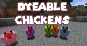 Скачать Dyeable Chickens для Minecraft 1.12.2