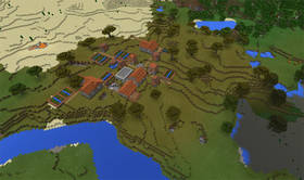 961601796: Деревня с оврагом | Сид Minecraft PE