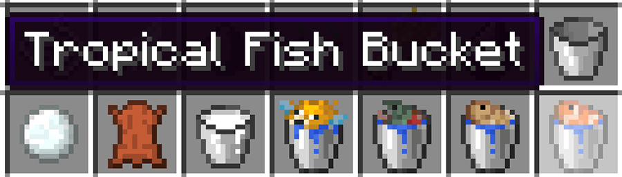 Рыба в ведре в Minecraft 1.13
