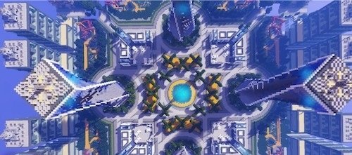 Город в minecraft скриншот 1