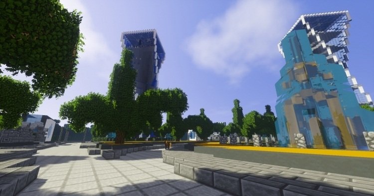 Город в minecraft скриншот 2
