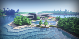Скачать RedTech Modern Island House для Minecraft 1.12.2
