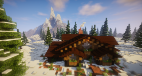 Скачать Snowy Forest Cabin для Minecraft 1.12.2