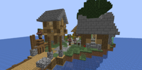 Скачать Village on water для Minecraft 1.14.4