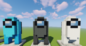 Скачать Статуи героев Among Us для Minecraft 1.16.3