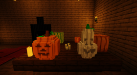 Скачать Halloween Pumpkins and Jack'O Lantern для Minecraft 1.16.5