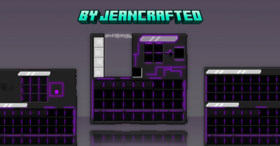 Скачать Darker Neon Purple GUI and HUD для Minecraft 1.21.4