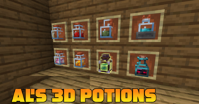 Скачать AL's 3D Potions для Minecraft 1.21.4