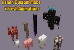 Скачать Ashen Custom Mobs x Fresh Animations для Minecraft 1.21.4