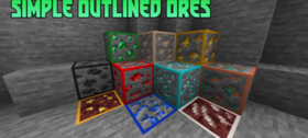 Скачать Simple Outlined Ores для Minecraft 1.21.4