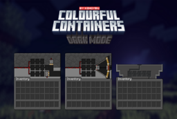 Скачать Colourful Containers Dark Mode GUI для Minecraft 1.21.4