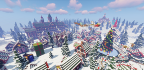 Скачать Santa’s Gingerbread Christmas City для Minecraft 1.21.4