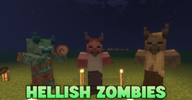 Скачать Hellish Zombies для Minecraft 1.21.5