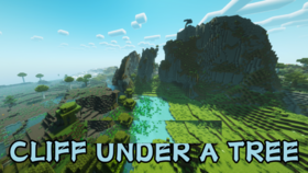 Скачать Cliff under a Tree для Minecraft 1.21.5