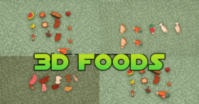 Скачать 3D Foods для Minecraft 1.21.5