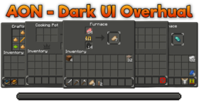 Скачать AON – Dark UI Overhaul для Minecraft 1.21.5
