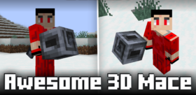Скачать Awesome 3D Mace для Minecraft 1.21.11